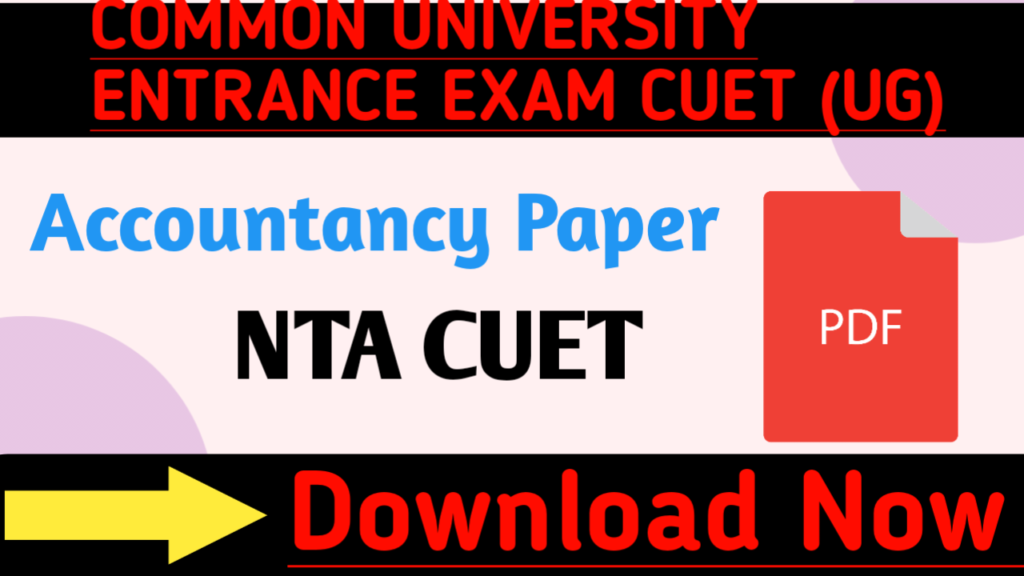 Common University Entrance Exam CUET (UG) PDF Download