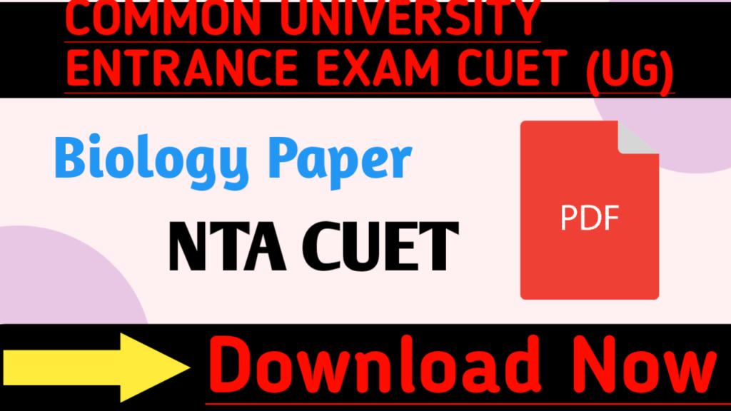 CUET Common University Entrance Exam Information pdf